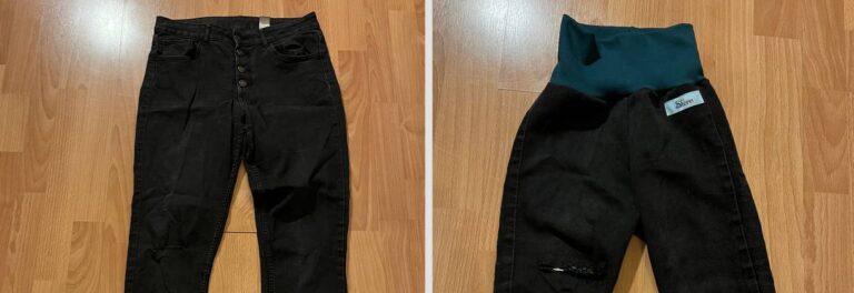 Pumphose aus kaputter Jeans