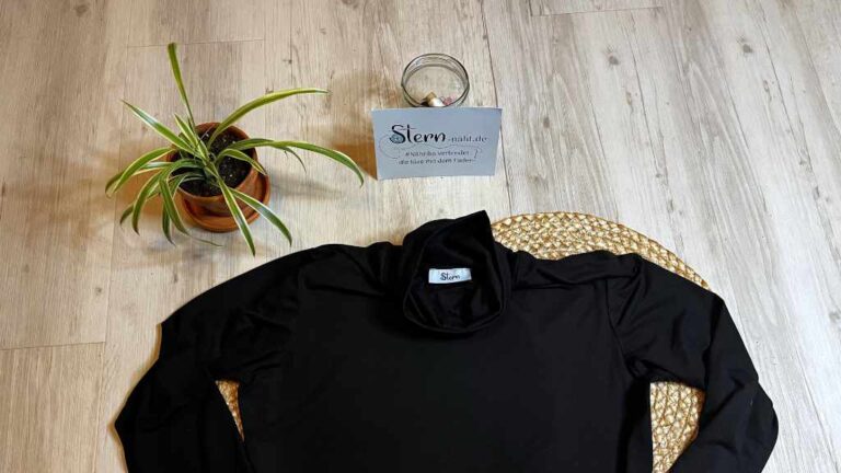 Rollkragen-Langarm-Shirt